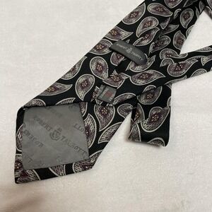 Vintage ROBERT TALBOTT hand sewn Black Purple Paisley tie Silk USA‎ Italy 4"